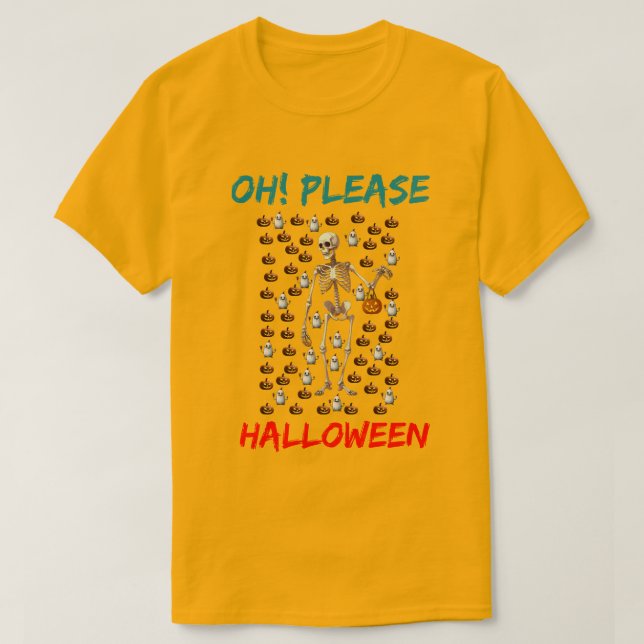 Oh! Bitte Halloween T-Shirt (Design vorne)
