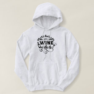 Oh Blick, ist es Wein-Uhr-DamenHoodie Hoodie