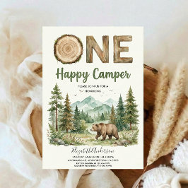 Oh Boy Abenteuer Wald Bär Baby Shower Einladung