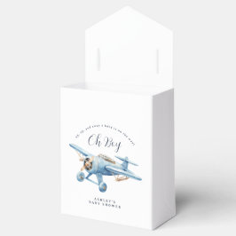 Oh Boy! Adventure Awaits Airplane Boy Baby Shower Geschenkschachtel
