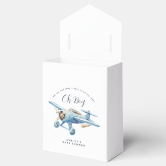 Oh Boy! Adventure Awaits Airplane Boy Baby Shower Geschenkschachtel