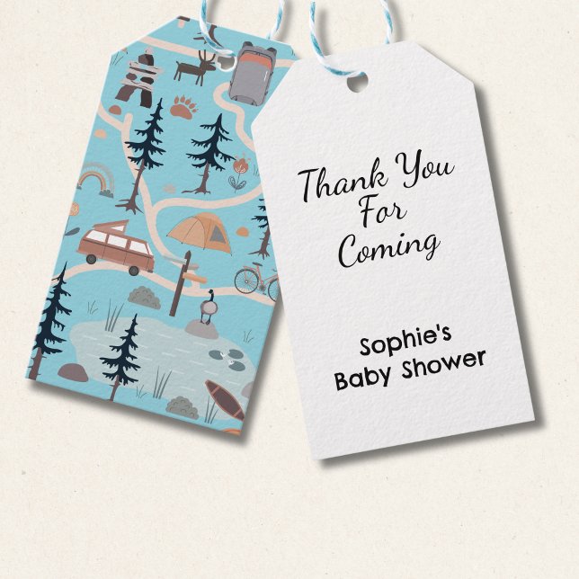 Oh Boy, Adventure Awaits, Blue Geschenkanhänger (Von Creator hochgeladen)