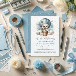 Oh Boy Adventure Baby Dusche Welpe Hot Air Ballon Einladung