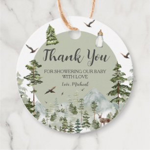 Oh Boy Adventure Pine Forest Baby Dusche Geschenkanhänger