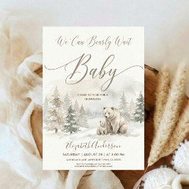 Oh Boy Adventure Woodland Bear Baby Shower Einladung