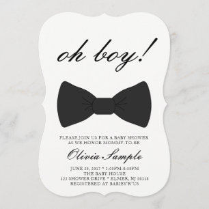 Oh Boy Baby Bowtie Dusche Einladung