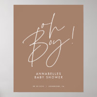 Oh Boy Baby Dusche Drehbuch modern braun elegant