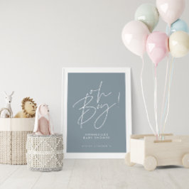 Oh Boy Baby Dusche Drehbuch moderne Baby Blue eleg Poster