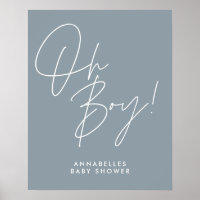 Oh Boy Baby Dusche Drehbuch moderne Baby Blue eleg
