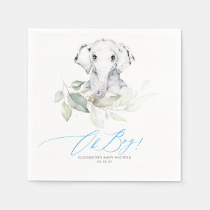 Oh Boy Baby Dusche Elephant Greenerie Serviette
