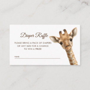 Oh Boy Baby Giraffe Diaper Raffle Baby Dusche Begleitkarte
