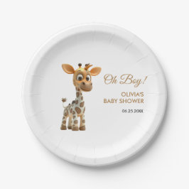 Oh Boy Baby Giraffe Niedlich Boy Baby Shower Pappteller