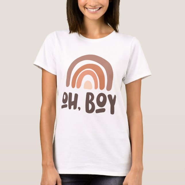 Oh Boy Baby Rainbow T-Shirt (Vorderseite)