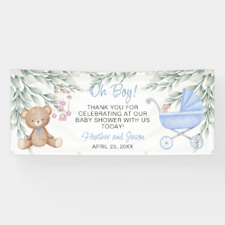 Oh, Boy Baby Shooter Background Banner