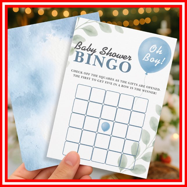 Oh Boy Baby Shower | Bingo Karten (Von Creator hochgeladen)