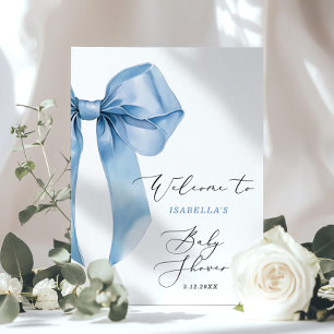 Oh Boy Baby Shower Blaues Band Willkommen Poster