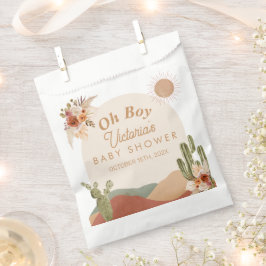 Oh Boy Baby Shower Cactus | Boho Südwestwüste Geschenktütchen