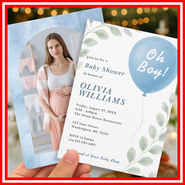 Oh Boy Baby Shower Einladung (Von Creator hochgeladen)