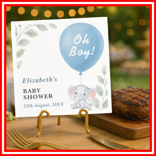 Oh Boy Baby Shower   Moderne Servietten
