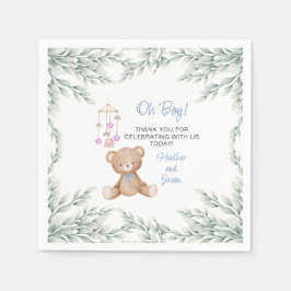 Oh Boy Baby Showpapier Napkins Serviette