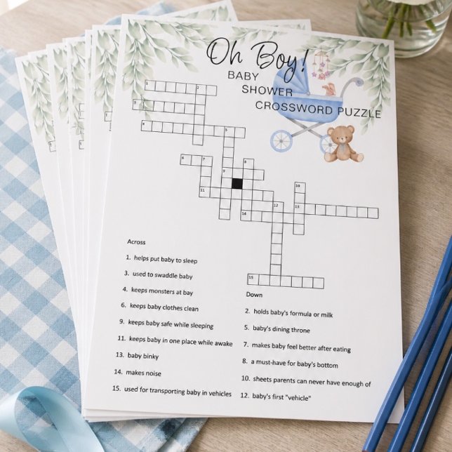 Oh Boy Baby Stoller Mobile Crossword Puzzcard (Von Creator hochgeladen)