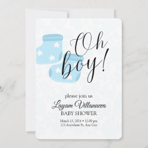 "Oh Boy" Babyparty-Einladung Einladung