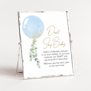 Oh Boy Balloon Baby Shower Say Baby nicht Poster