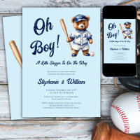 Oh Boy Baseball Baby Dusche Niedlicher Bär