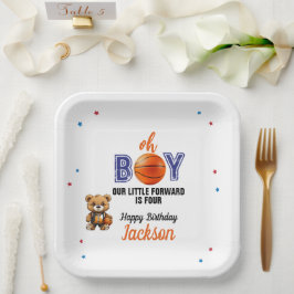 Oh Boy Basketball Thema Geburtstag Pappteller