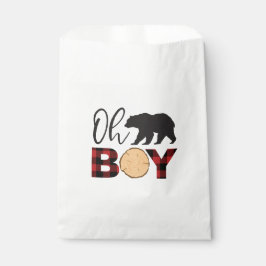 Oh Boy Bear Buffalo Kariert Baby Dusche Geschenktütchen