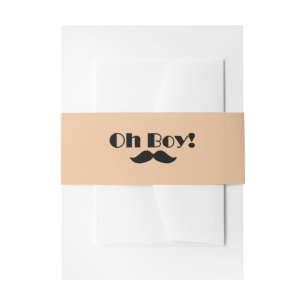 Oh Boy Black Mustache Baby Dusche Einladungsbanderole