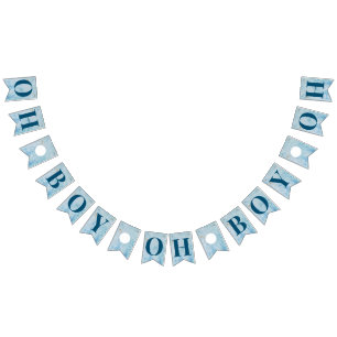Oh Boy Blue Baby Duschbanner Wimpelkette