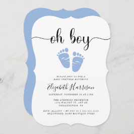 Oh Boy Blue Baby Sprinkle Einladung
