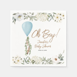 Oh Boy Blue Boho Balloon Baby Dusche Serviette
