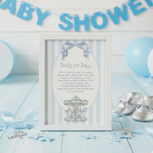 Oh Boy Blue Bow Karussell-Streifen Bücher für Baby Begleitkarte