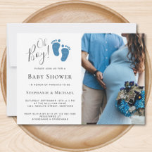 Oh, Boy Blue Glitzer Feet Foto Couples Kinderdusch
