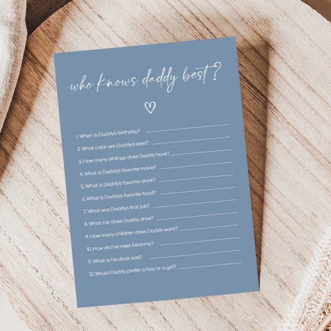 Oh Boy Boho Minimalist Baby Shower Who knows Game (Modern Oh Boy Baby Shower Game)