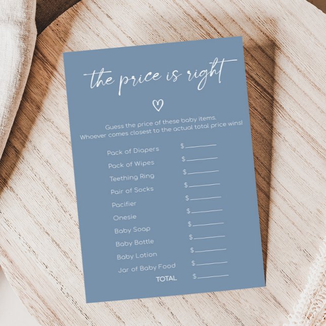 Oh Boy Boho Minimalist Dusche The Price is Right S (Modern Oh Boy Baby Shower Game)