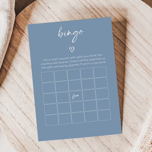 Oh Boy Boho Minimalistisches Babyshower-Bingo-Spie (Modern Oh Boy Baby Shower Game)