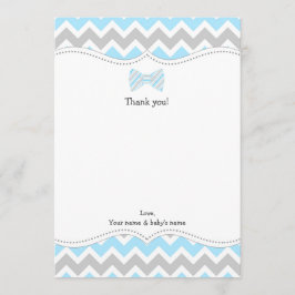 OH BOY Bow Krawatte Boy Baby Dusche danke Mitteilungskarte