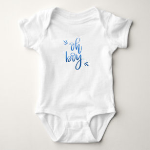 Oh Boy - Calligraphy Baby Bodysuit Strampler