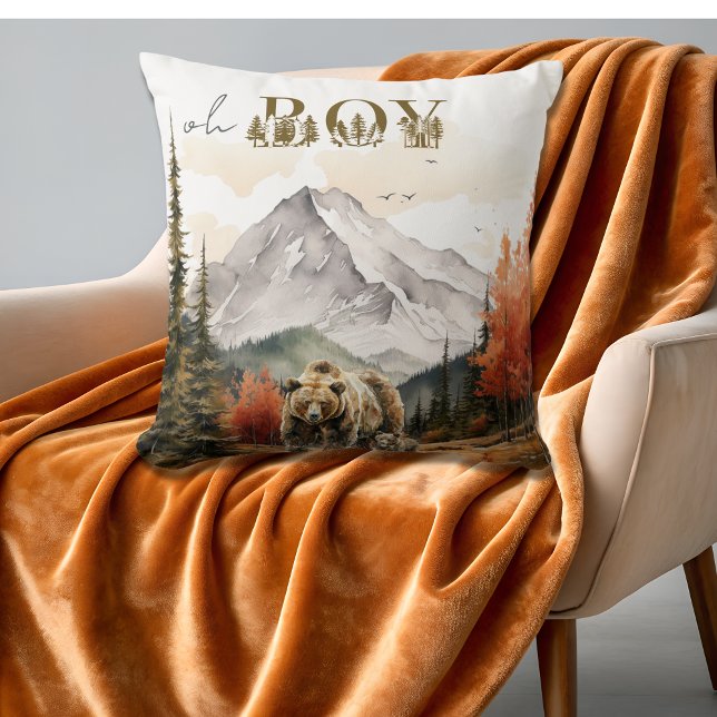 Oh Boy Cozy Neutral Teddy Bären Abenteuer Kissen (Von Creator hochgeladen)