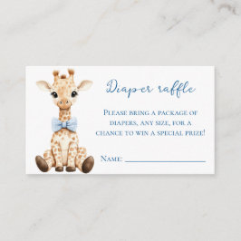 Oh Boy Diaper Raffle Card – Matching Baby Shower Begleitkarte
