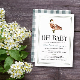 Oh Boy Duck/Mallard Classic Boy Baby Dusche Einladung