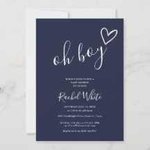 Oh Boy Dusche Herz Navy Blau Minimalistisch