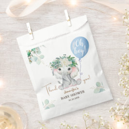 Oh Boy Elephant Baby Dusche Niedlich Blue Balloon Geschenktütchen