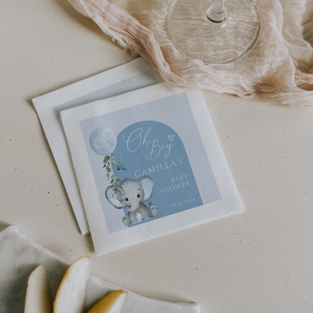 Oh Boy Elephant Boy Balloon Baby Dusche Serviette (Von Creator hochgeladen)