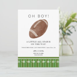 Oh Boy Football Baby Dusche Einladung