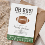 Oh Boy Football Baby Dusche Einladung<br><div class="desc">Es ist Zeit für das Spiel! Feiern Sie Ihre Kleine unterwegs mit dieser Fußball-Babydusche-Einladung!</div>