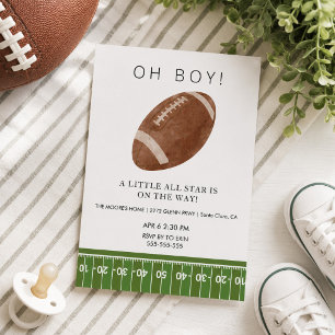 Oh Boy Football-Baby-Shower-Einladung Einladung